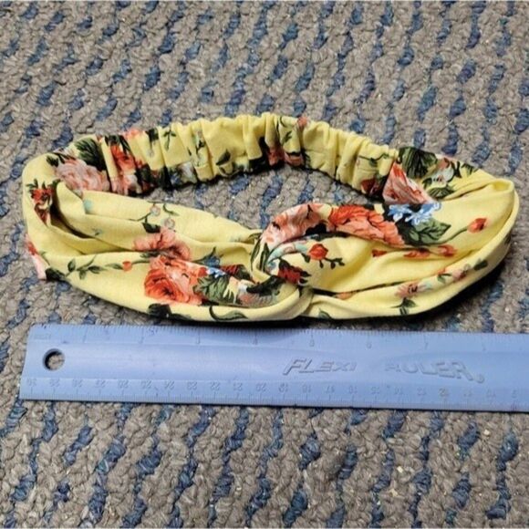 Accessories - ~ yellow Floral half elastic headband